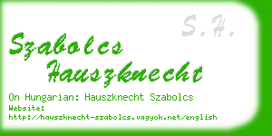 szabolcs hauszknecht business card